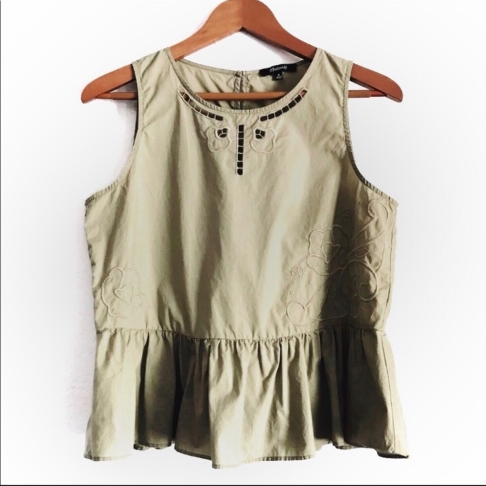 NWT Madewell sleeveless eyelet blouse